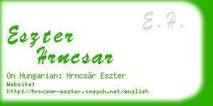 eszter hrncsar business card
